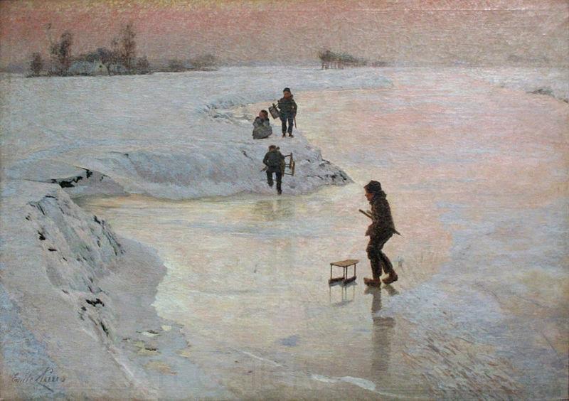Emile Claus Skaters France oil painting art
